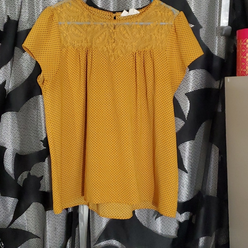 Mustard yellow blouse